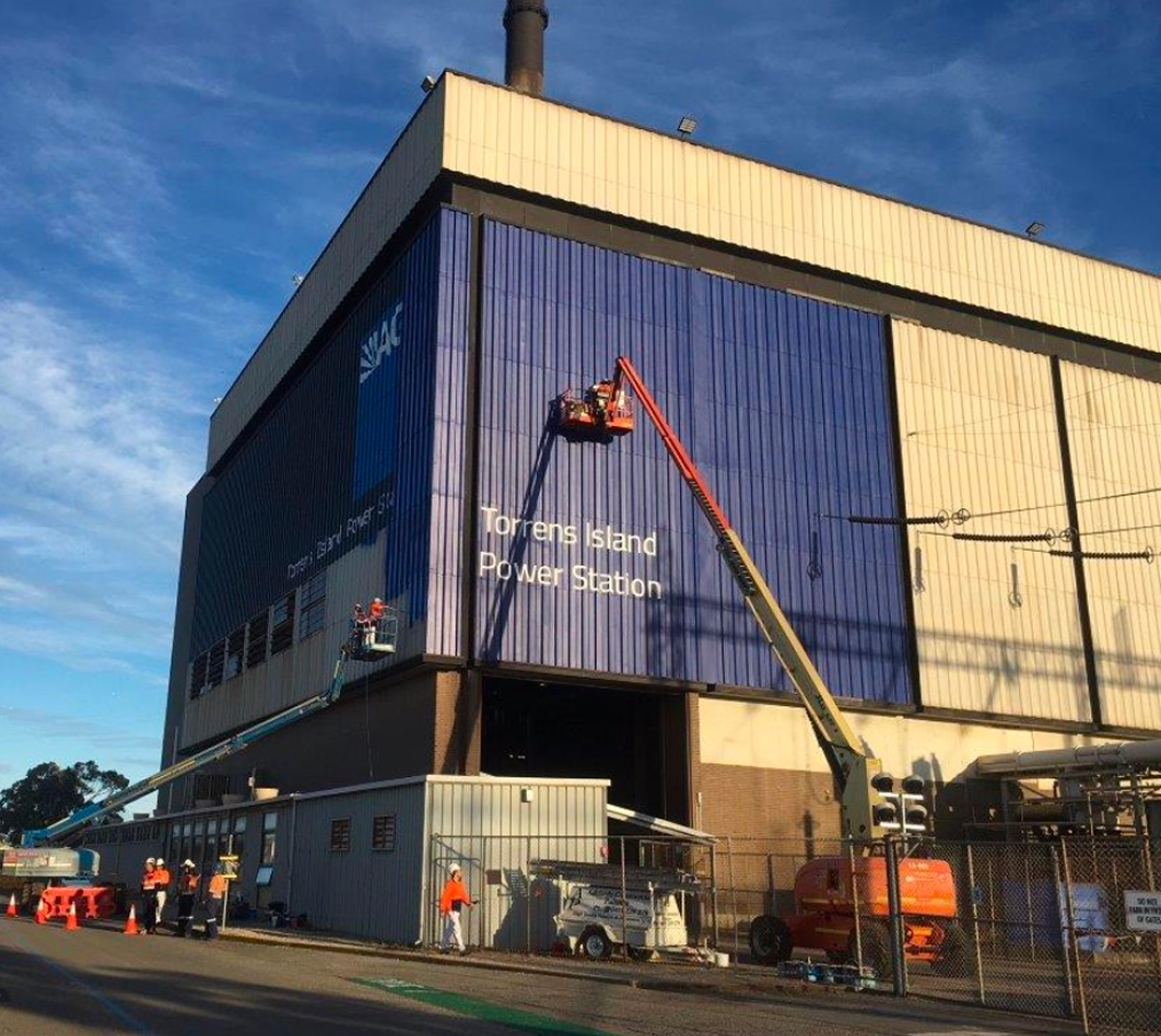 ACP team painting the Torrens Island Power Station